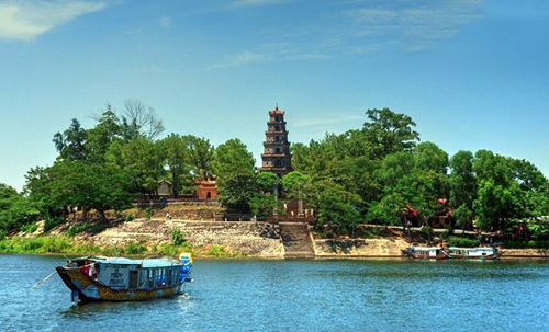 Thien Mu Pagoda on the Perfume River